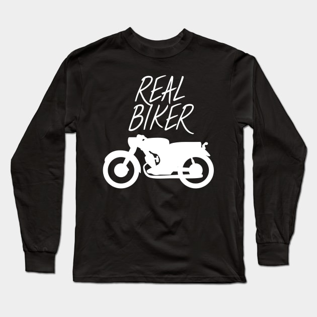 Motorbike Real biker Long Sleeve T-Shirt by maxcode